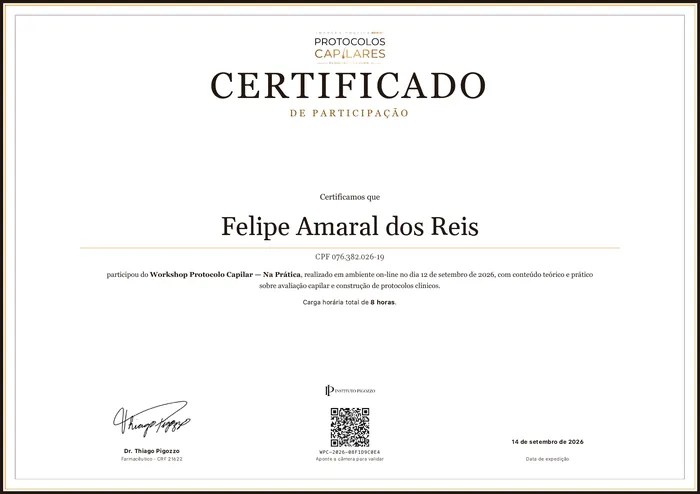Modelo do certificado de extensão universitária